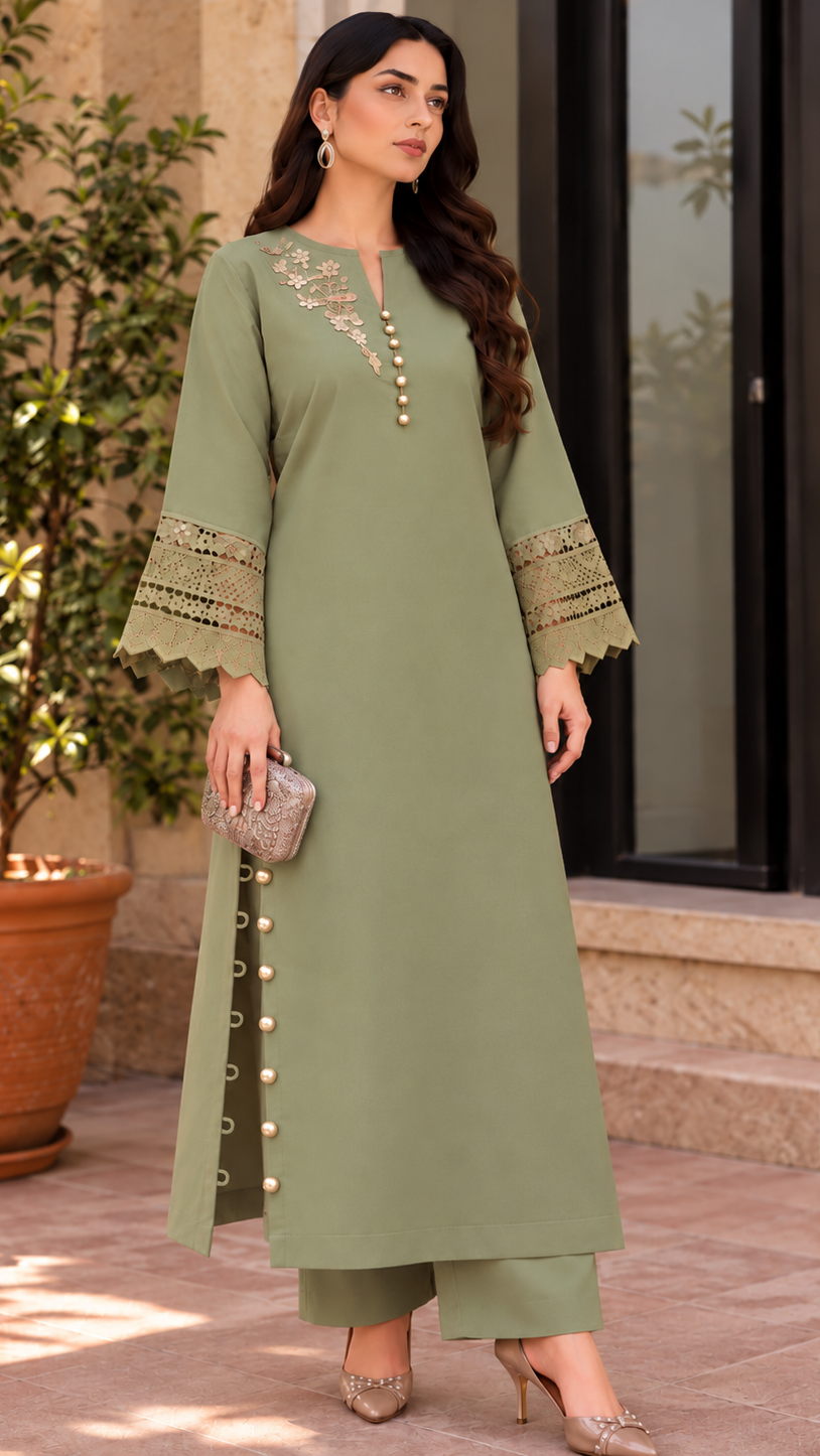 2 Piece Embroidered Suit — NZ-EMB-012