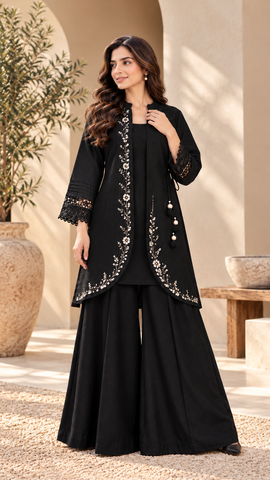 2 Piece Embroidered Suit — NZ-EMB-009