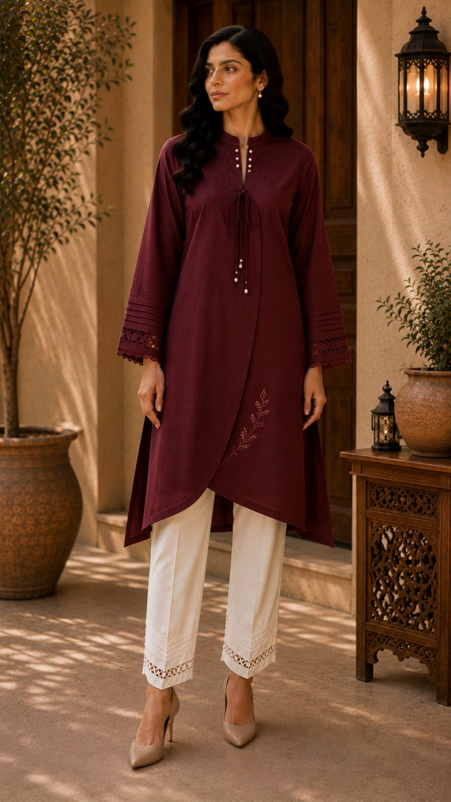 2 Piece Embroidered Suit - NZ-EMB-002